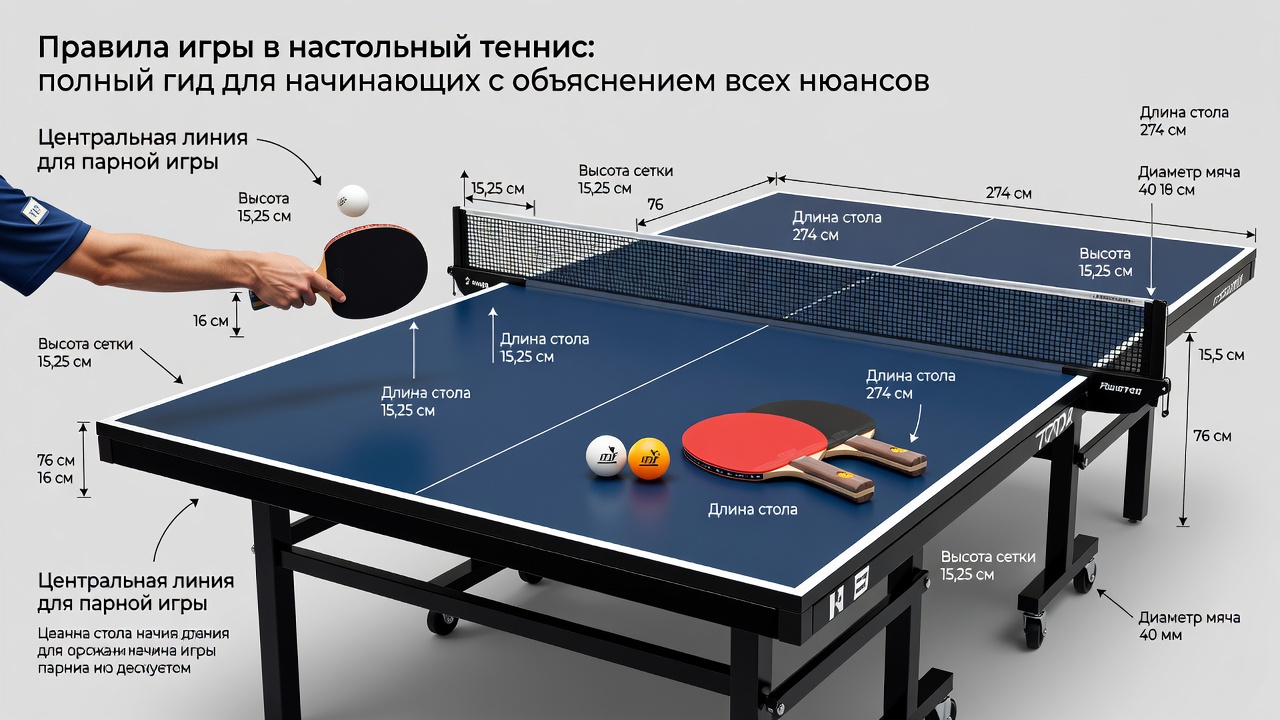Правила игры в настольный теннис: полный гид для начинающих с объяснением всех нюансов